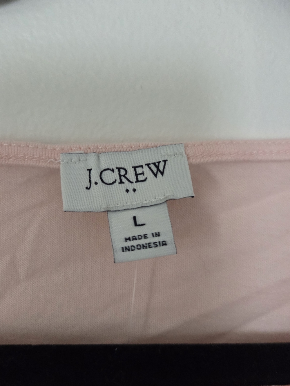 J. Crew Light Pink Eyelet Scoop Neck Cotton Blouse Sz Large - Picture 3 of 7